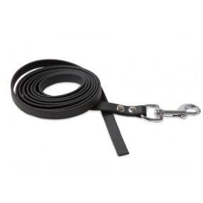 Firedog BioThane póráz 13 mm 1 m fogó nélkül black
