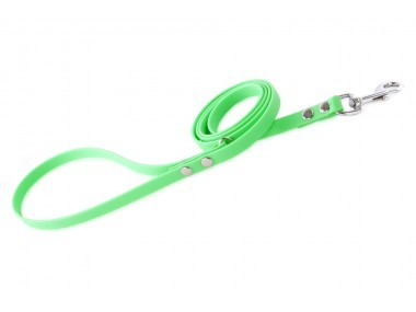 Firedog BioThane póráz 13 mm 1,2 m fogóval & D-ring light green