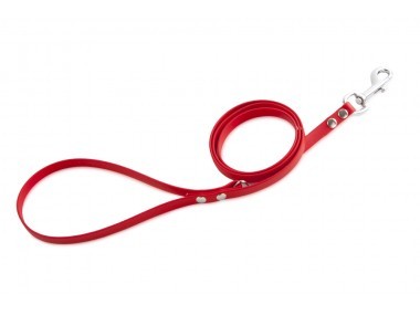 Firedog BioThane póráz 13 mm 1,2 m fogóval & D-ring red