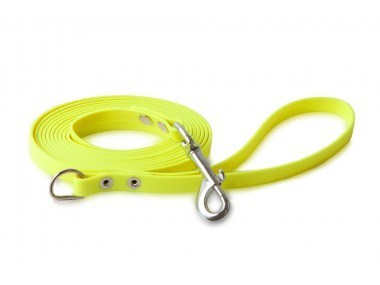 Firedog BioThane póráz 13 mm 2 m fogóval & D-ring neon yellow