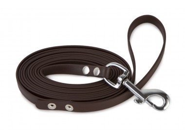 Firedog BioThane póráz 13 mm 2 m fogóval dark brown