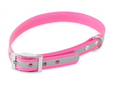 Firedog BioThane nyakörv Basic Fényvisszaverő 19 mm 30-38 cm pink