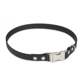Firedog BioThane nyakörv Clip 19 mm 35 cm black