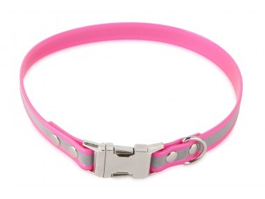 Firedog BioThane nyakörv Clip Fényvisszaverő 19 mm 35 cm pink