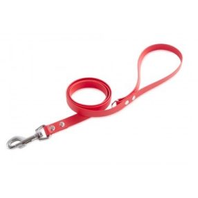 Firedog BioThane póráz 19 mm 3 m fogóval & D-ring red