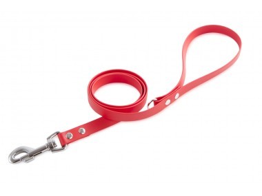 Firedog BioThane póráz 19 mm 3 m fogóval & D-ring red