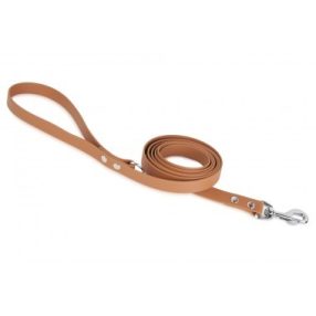   Firedog BioThane póráz 19 mm 3 m fogóval & D-ring light brown