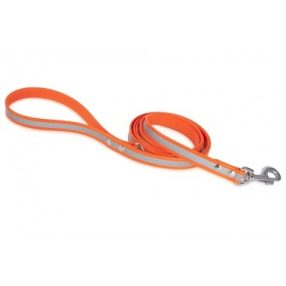   Firedog BioThane póráz Fényvisszaverő 19 mm 1,2 m fogóval & D-ring orange
