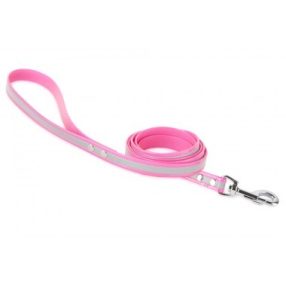   Firedog BioThane póráz Fényvisszaverő 19 mm 1,2 m fogóval pink
