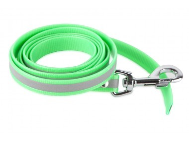 Firedog BioThane póráz Fényvisszaverő 19 mm 2 m fogó nélkül light green