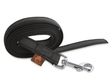 Firedog Gumírozott póráz 20 mm 1 m fogó nélkül black