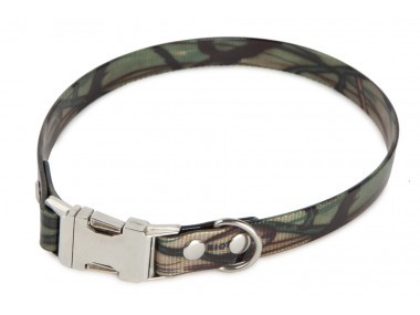 Firedog BioThane nyakörv Clip 25 mm 35 cm camo olive