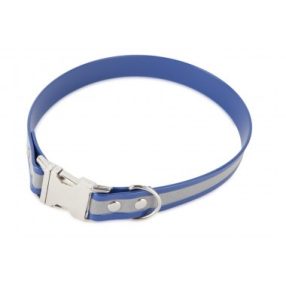   Firedog BioThane nyakörv Clip Fényvisszaverő  25 mm 38 cm blue