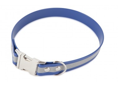 Firedog BioThane nyakörv Clip Fényvisszaverő  25 mm 38 cm blue