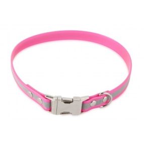   Firedog BioThane nyakörv Clip Fényvisszaverő 25 mm 52 cm pink