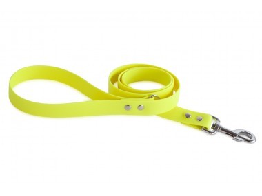 Firedog BioThane póráz 25 mm 1,2 m fogóval & D-ring neon yellow