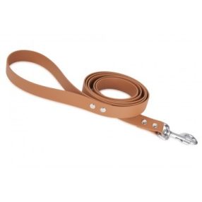 Firedog BioThane póráz 25 mm 1,2 m fogóval light brown