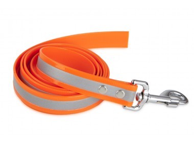 Firedog BioThane póráz Fényvisszaverő 25 mm 1 m fogó nélkül orange