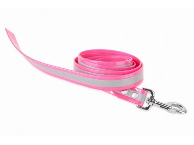 Firedog BioThane póráz Fényvisszaverő 25 mm 1 m fogó nélkül pink