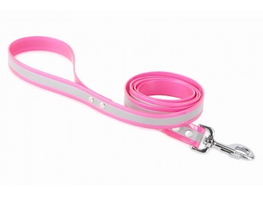 Firedog BioThane póráz Fényvisszaverő 25 mm 2 m fogóval pink