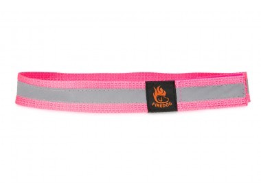 Firedog Fényvisszaverő nyakörv tépőzárral 30 mm 35 cm pink