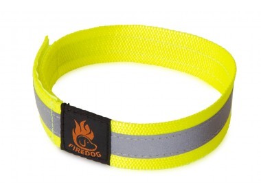 Firedog Fényvisszaverő nyakörv tépőzárral 30 mm 40 cm neon yellow
