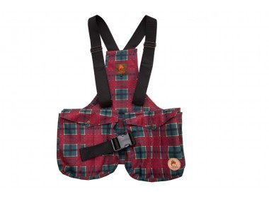 Firedog Dummytartó mellény Trainer M red tartan with plastic buckle