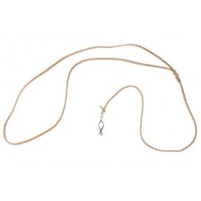   Vadász póráz kerekített bőrből gyors karabínerrel nature