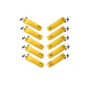   Firedog Szett 10 db Standard dummy 500 g yellow számozott 1-10
